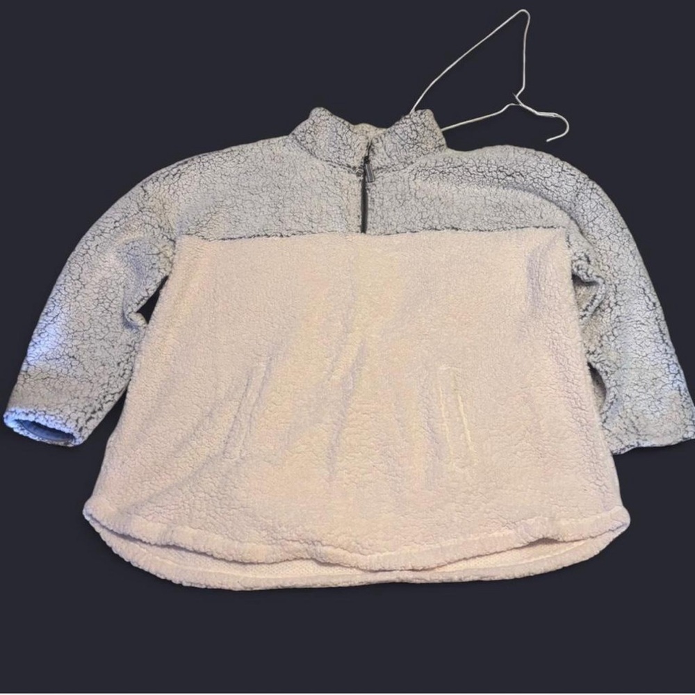 Maurices Women’s  Sherpa Hoodie - Gray and White